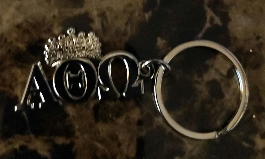 Greek letter keychain