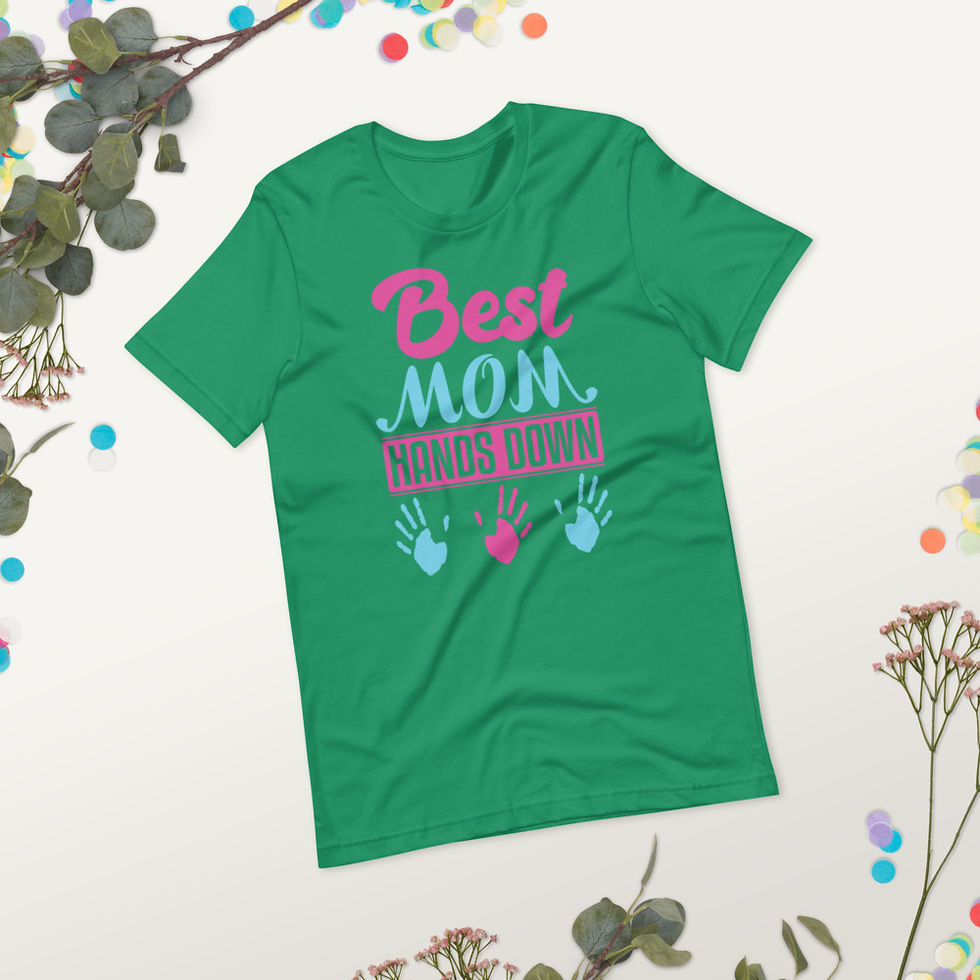 Thumbnail: Short-Sleeve Unisex T-Shirt- Best Mom Hands Down