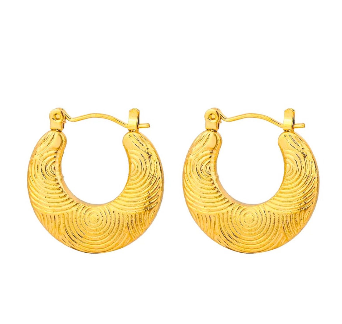 Textured circular hoops