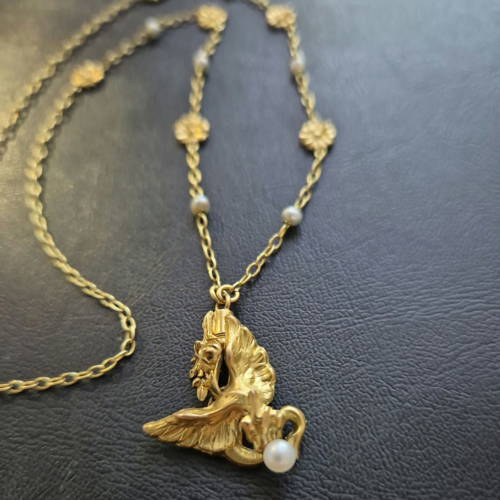 Miniature : Collier Belle époque chimère or jaune perles