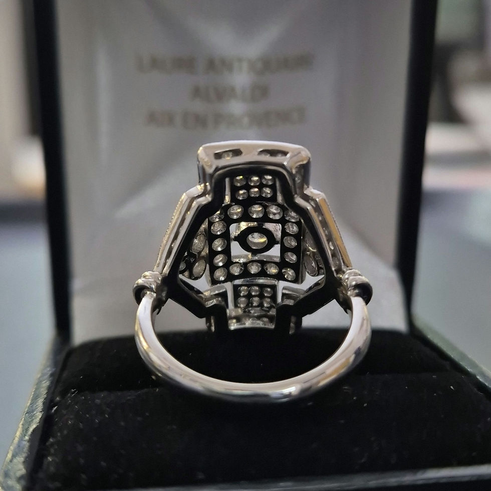 Miniature : Bague style art déco diamants