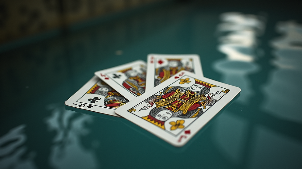 Vue en plongée d’un tirage de cartes de tarot avec des cartes étalées en éventail