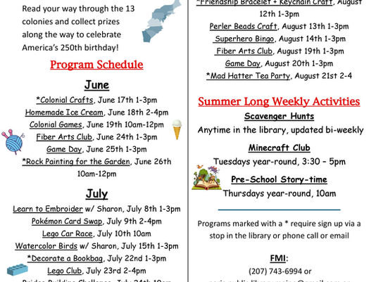 Here's a peek of what's happening at the Paris Public Library this summer!