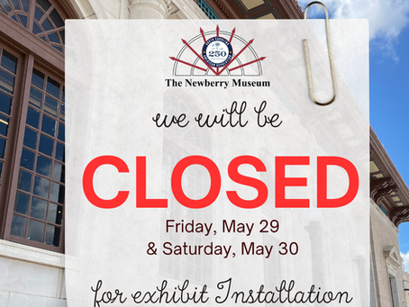 Closed May 29 & May 30