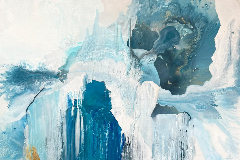Hyperborea -
24 x 36 inches - Acrylic & resin on canvas, 2022