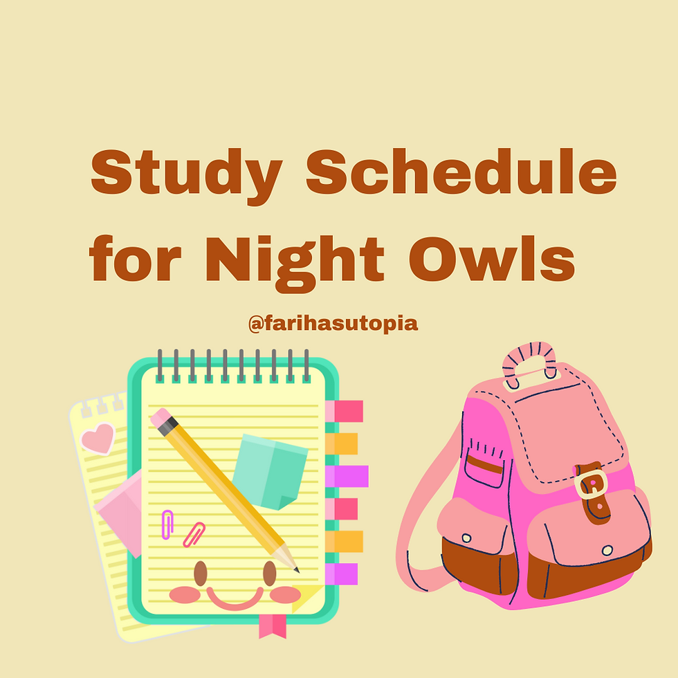 Study Schedule for Night Owls
