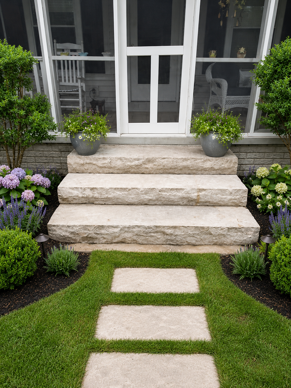 natural 6' stone stairs