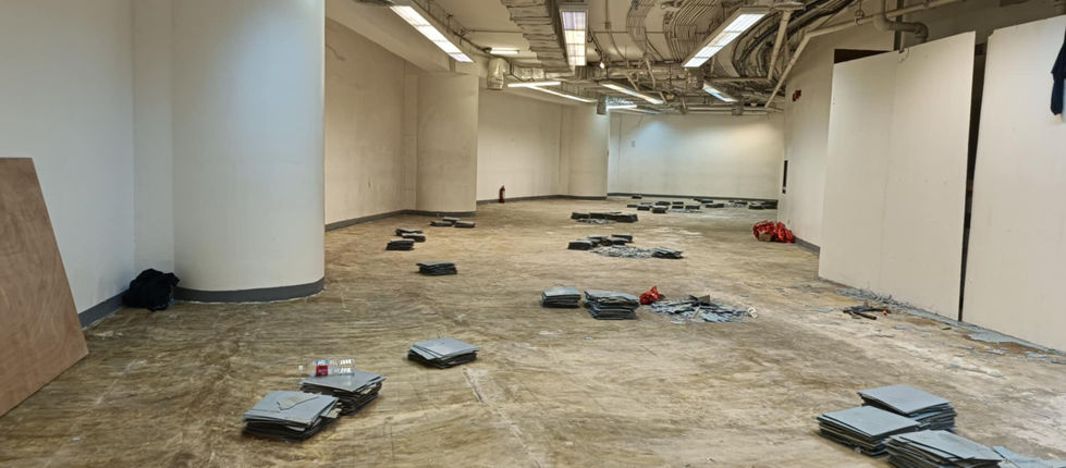 Empty room under renovation at Grass Residences.
