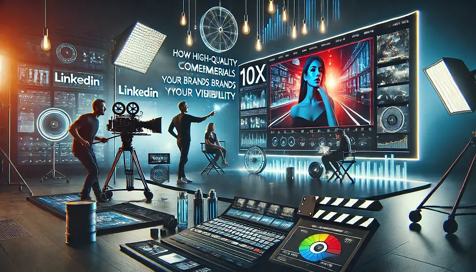 A dynamic and visually striking digital image representing high-quality commercial video production.