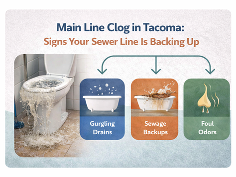Main Line Clog in Tacoma: Signs Your Sewer Line Is Backing Up