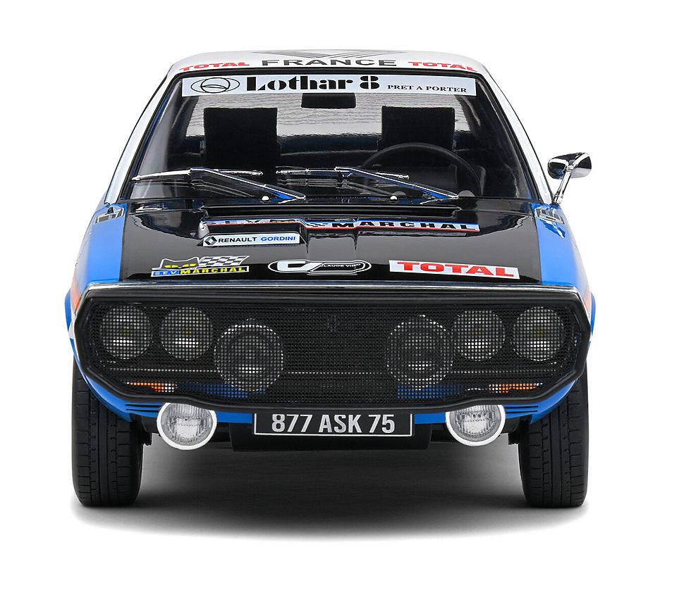 Miniature : SOLIDO 1/18 - Renault 17 – Rallye Abidjan Nice – 1976 – #42 Pouchelon / Dorangeo