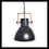 Miniature : LUMINAIRE - SUSPENSION MÉTAL & MANGUIER NOIR - STYLE LOFT/INDUSTRIEL