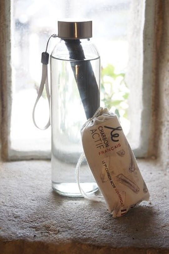 Charbon français pour gourdes X 2 bâtons filtrants