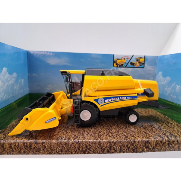 Miniature New Holland, TCS.90 COMBINE HARVESTER - Moissonneuse batteuse,1/50ème - BBURAGO