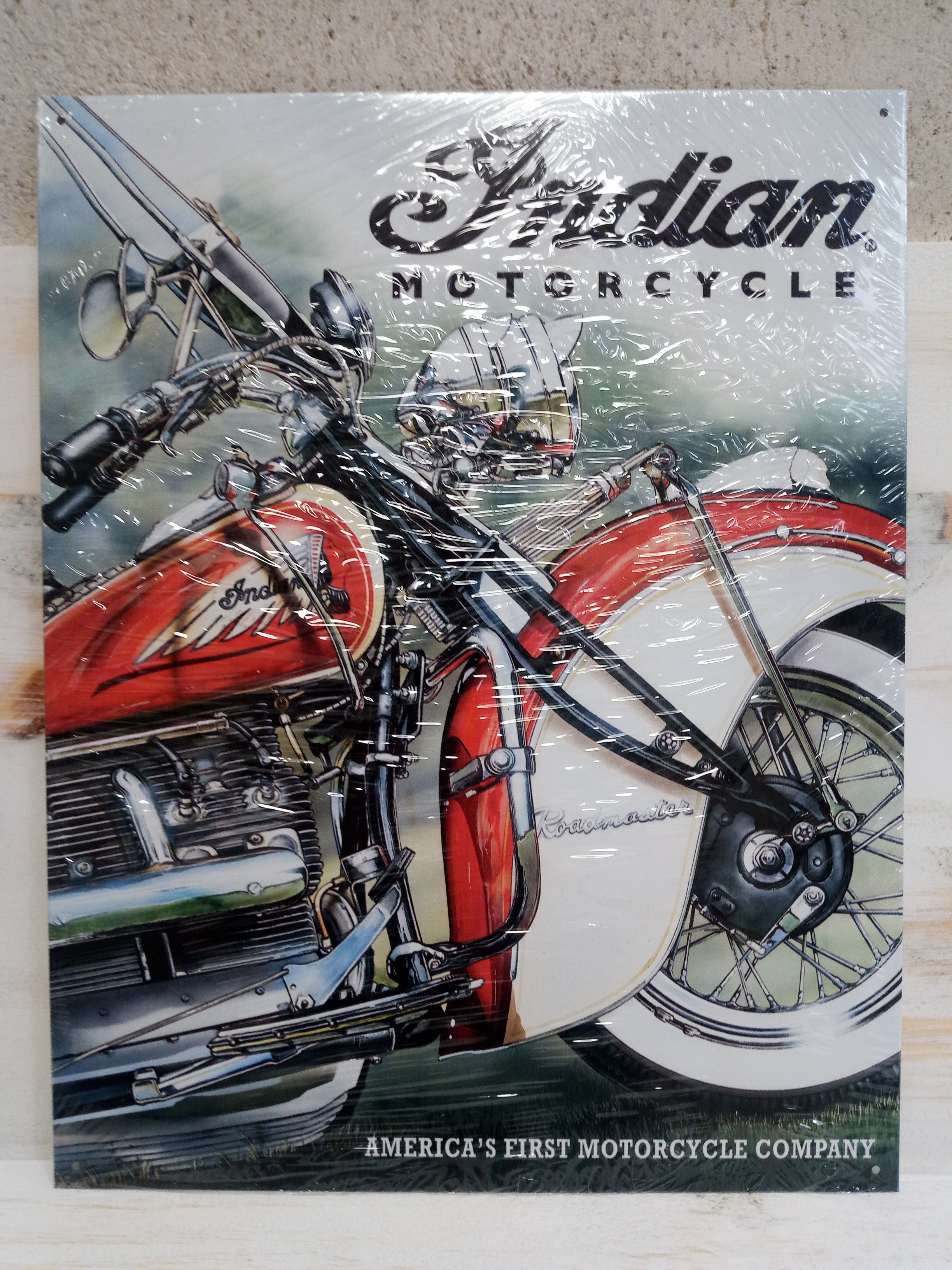 Plaque métal 40 x 30 Indian .