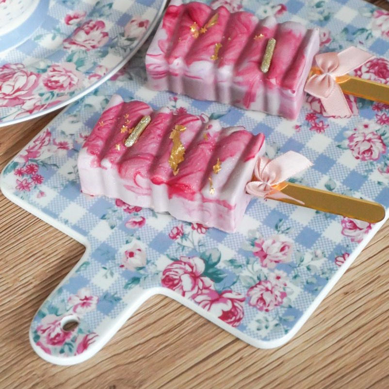 Planche à découper en porcelaine Julia check 23x15 cm Isabelle Rose