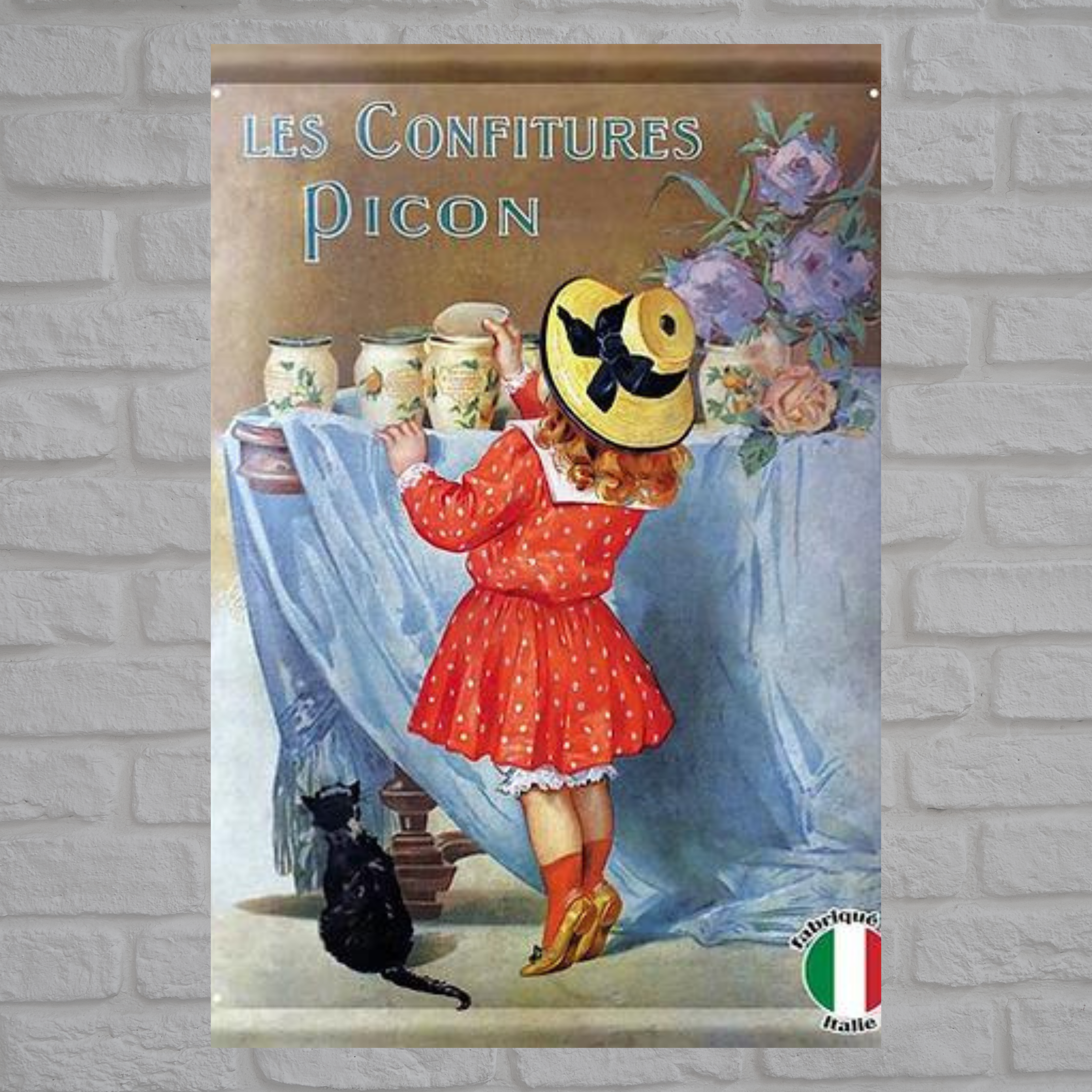 Plaque métal 30 x 40 cm Les Confitures Picon