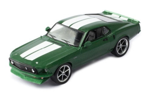 IXO 1/43 - Miniature FORD MUSTANG CUSTOM 1969 - couleur verte