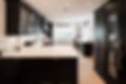 Stoneham Cudham Oak Black painted kitchen. Designed and fitted byt Somerville Limited for a property in St Helier Jersey. With Caesarstone 5151 Empira White worktops ans splashback fabricated and fitted by our team in our workshops in Five Oaks , Jersey