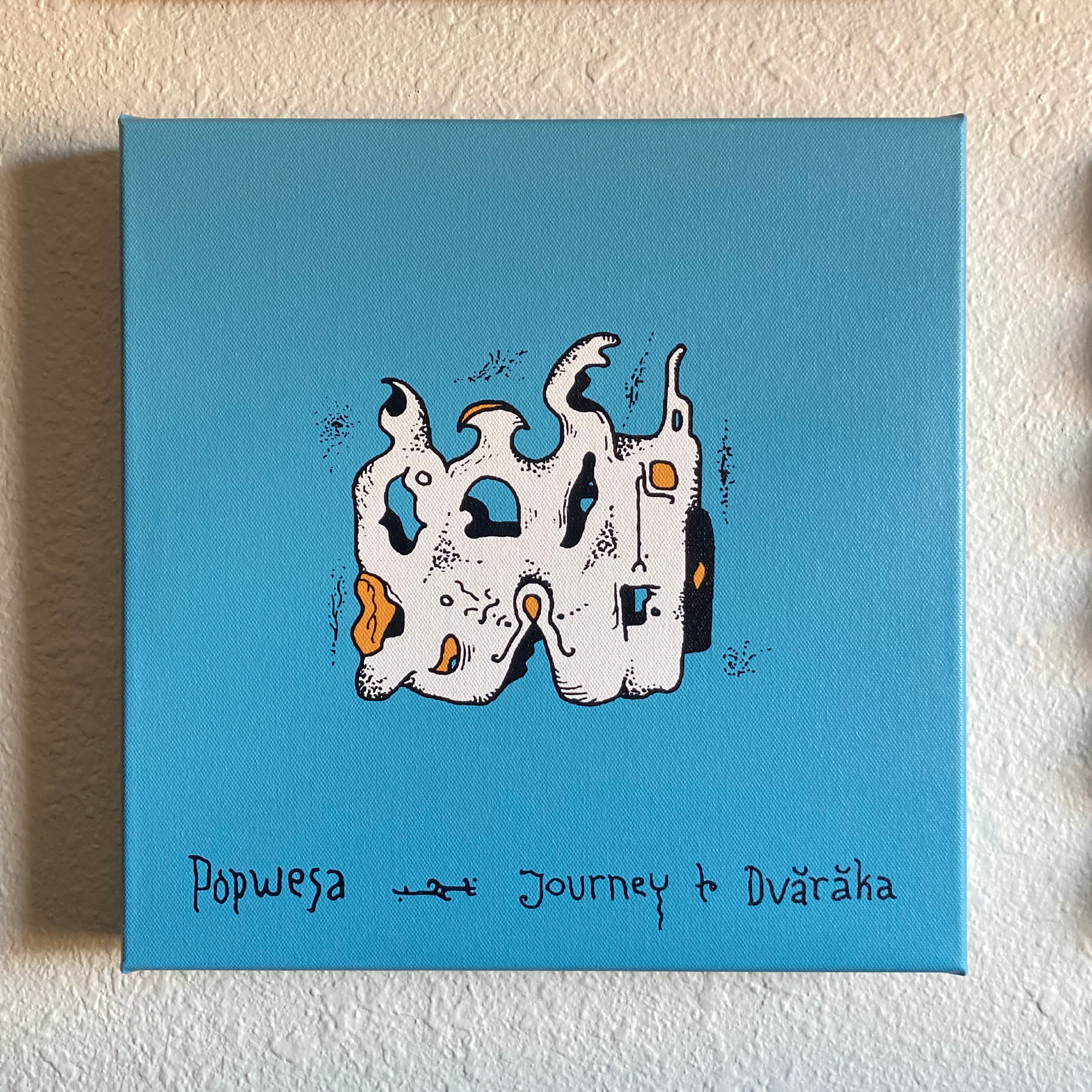 "Popwesa - Journey to Dvārakā" - Print on Canvas - 12" x 12"