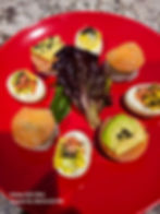 Japanese Devilled eggs with Ginger and Furikake