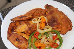 Battered fish & fried plaintains😁