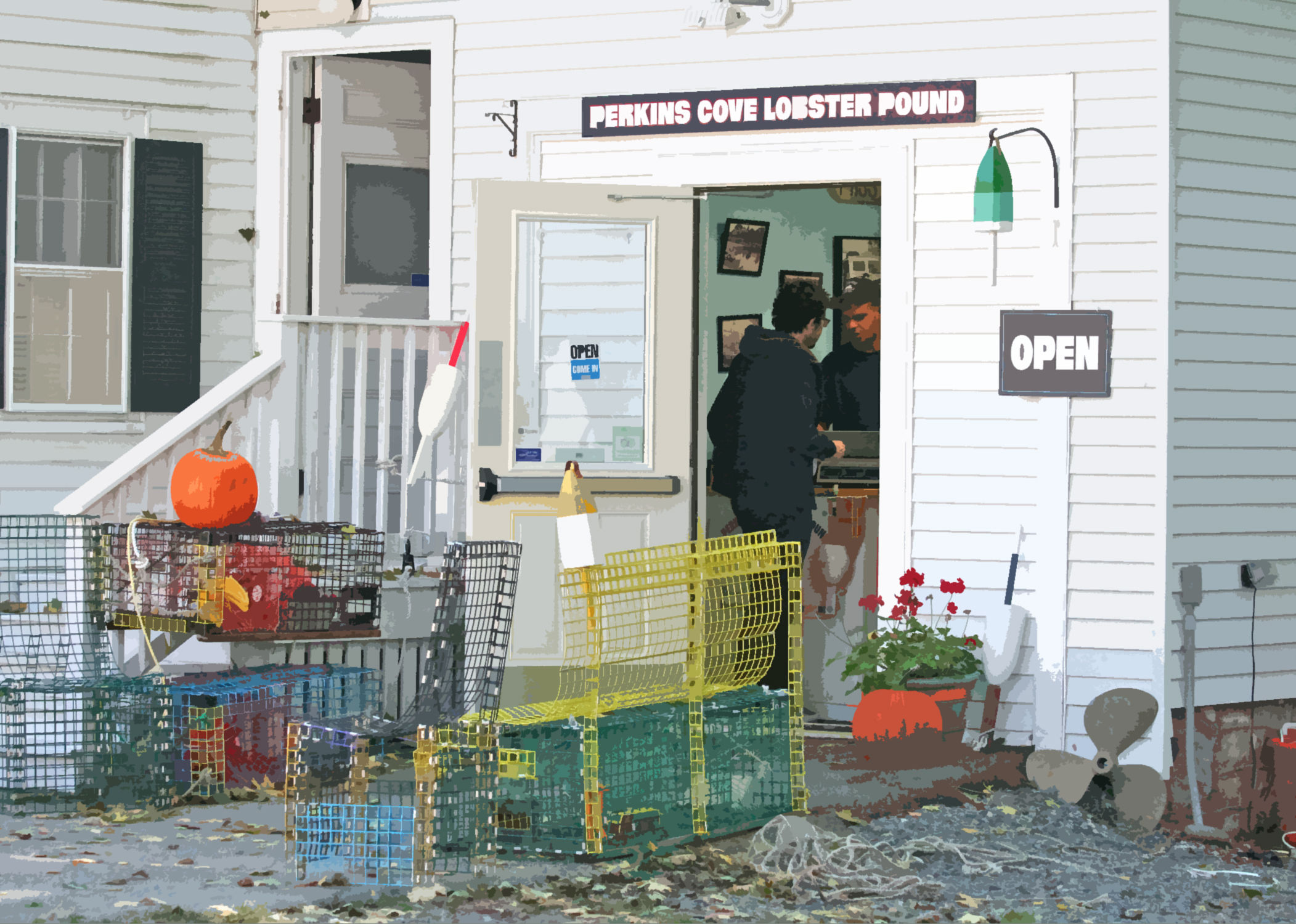 Entrance to Perkins Cove Lobster Pound