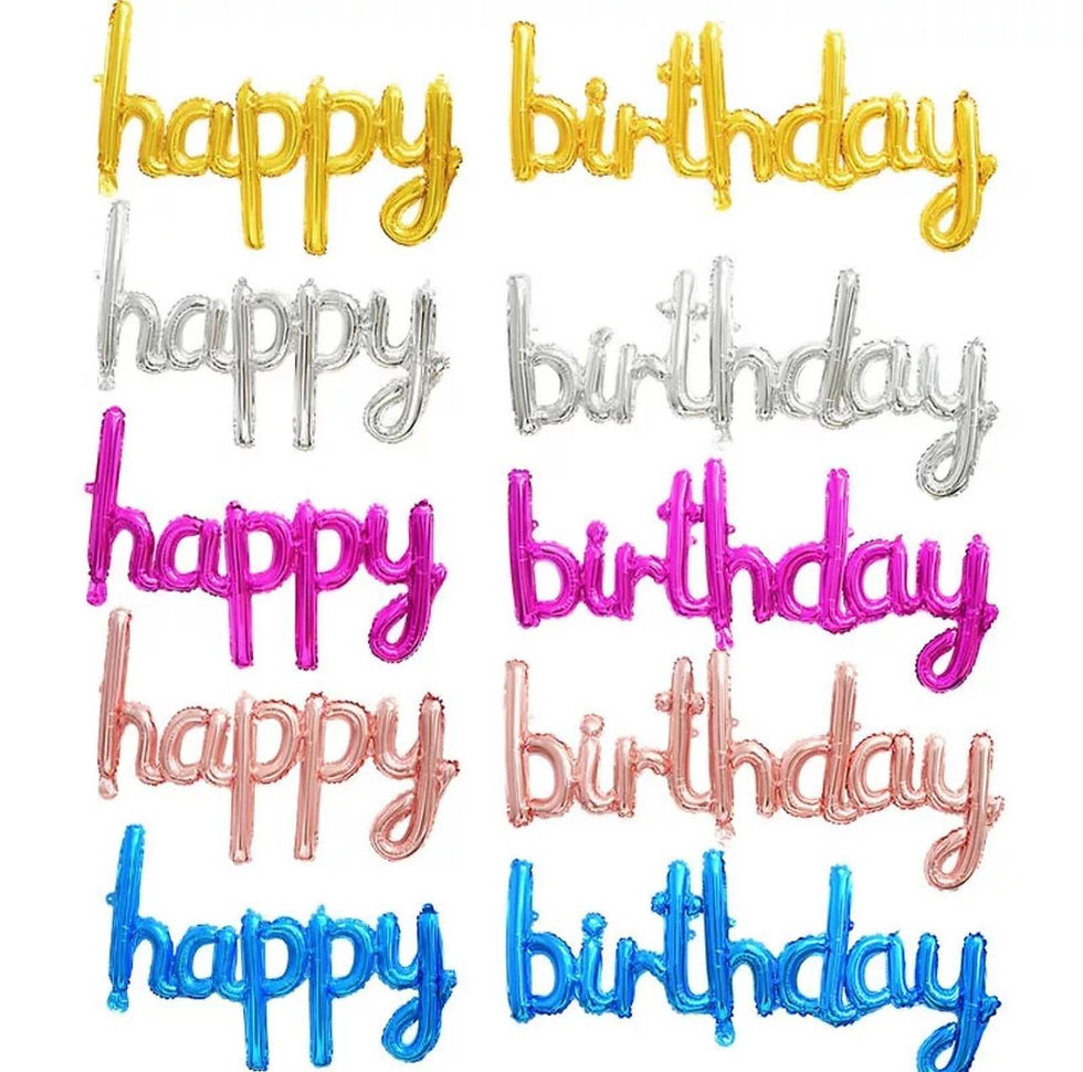 Thumbnail: Happy Birthday Balloon Banner (Add-On)