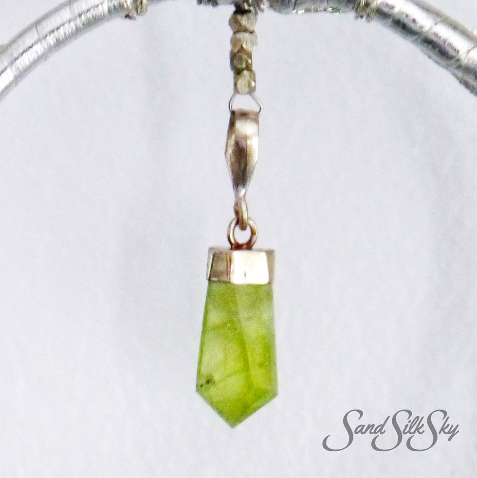 Thumbnail: Green Peridot Dream Catcher ~ SandSilkSky ~ Summer Desert Decor