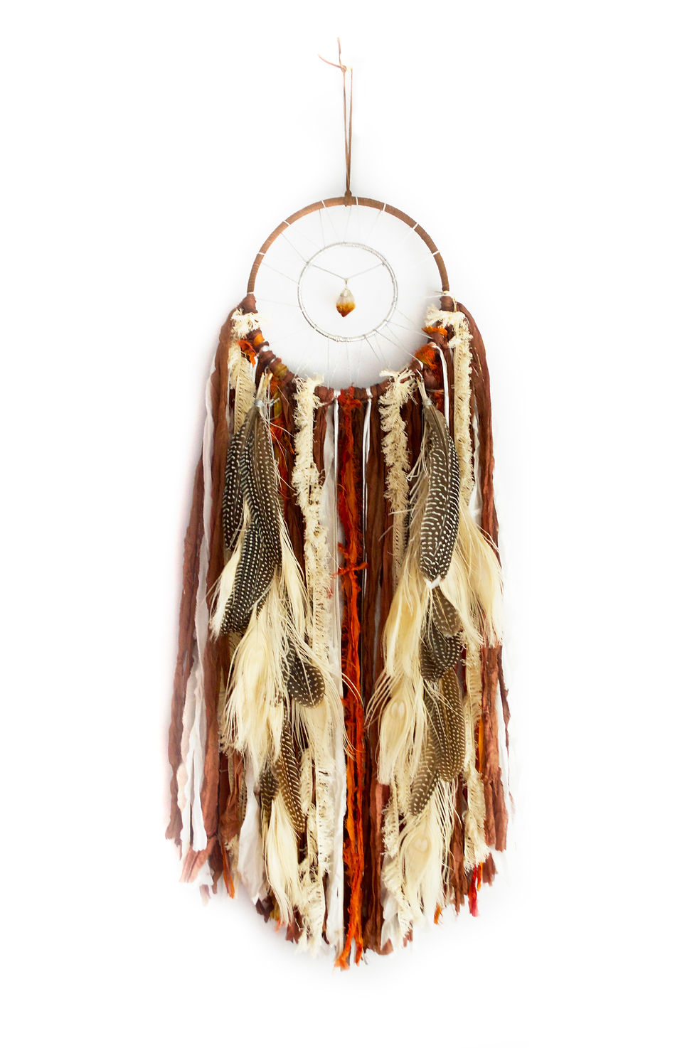 Thumbnail: Autumn Leaves Citrine Dreamcatcher ~ Silver ~ Autumn Decor ~ Christmas Gift