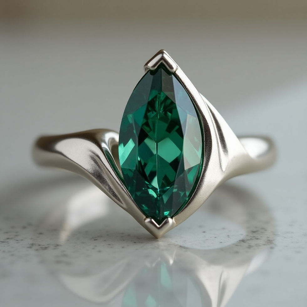 Green Sapphire Engagement Ring