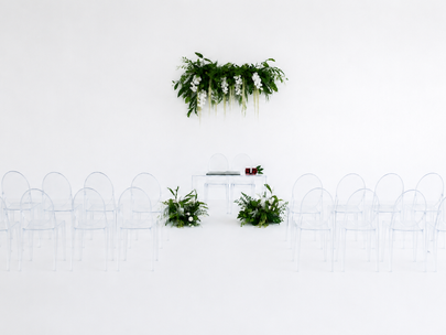 A private minimalist ceremony space in Vancouver for a simple legal marriage ceremony accessible to international couples