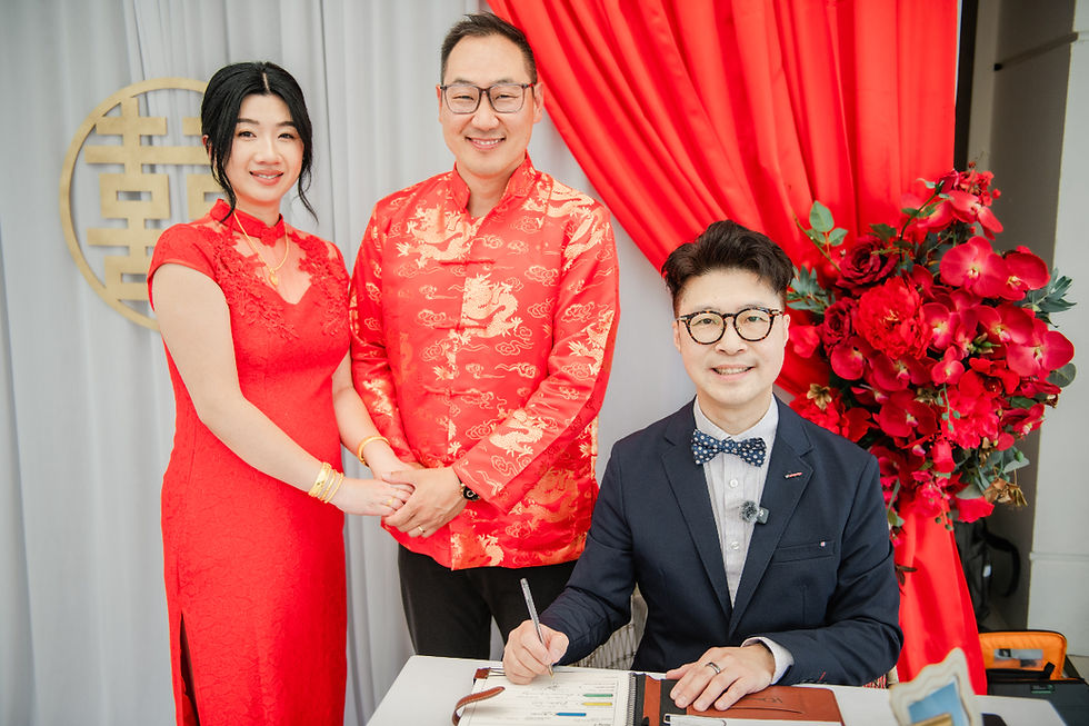 The couple completing their legal marriage signing at The Arbutus Club in Vancouver