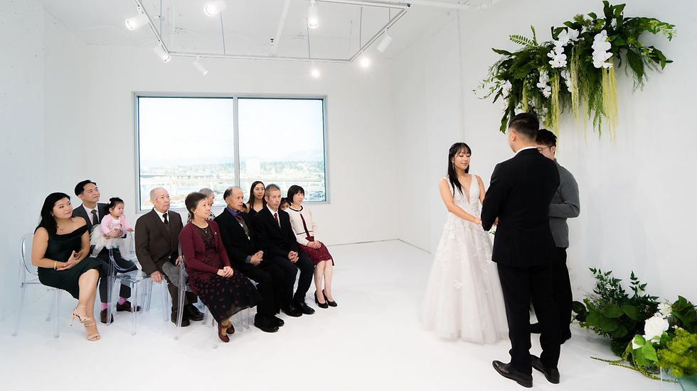 micro wedding ceremony with up to 15 guests at The Ensora indoor ceremony venue in Vancouver