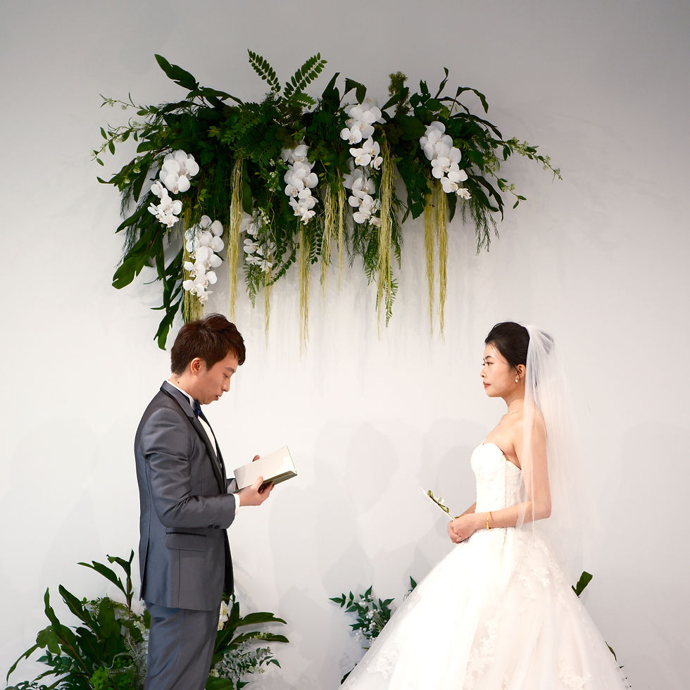 simple indoor elopement ceremony in Vancouver at The Ensora