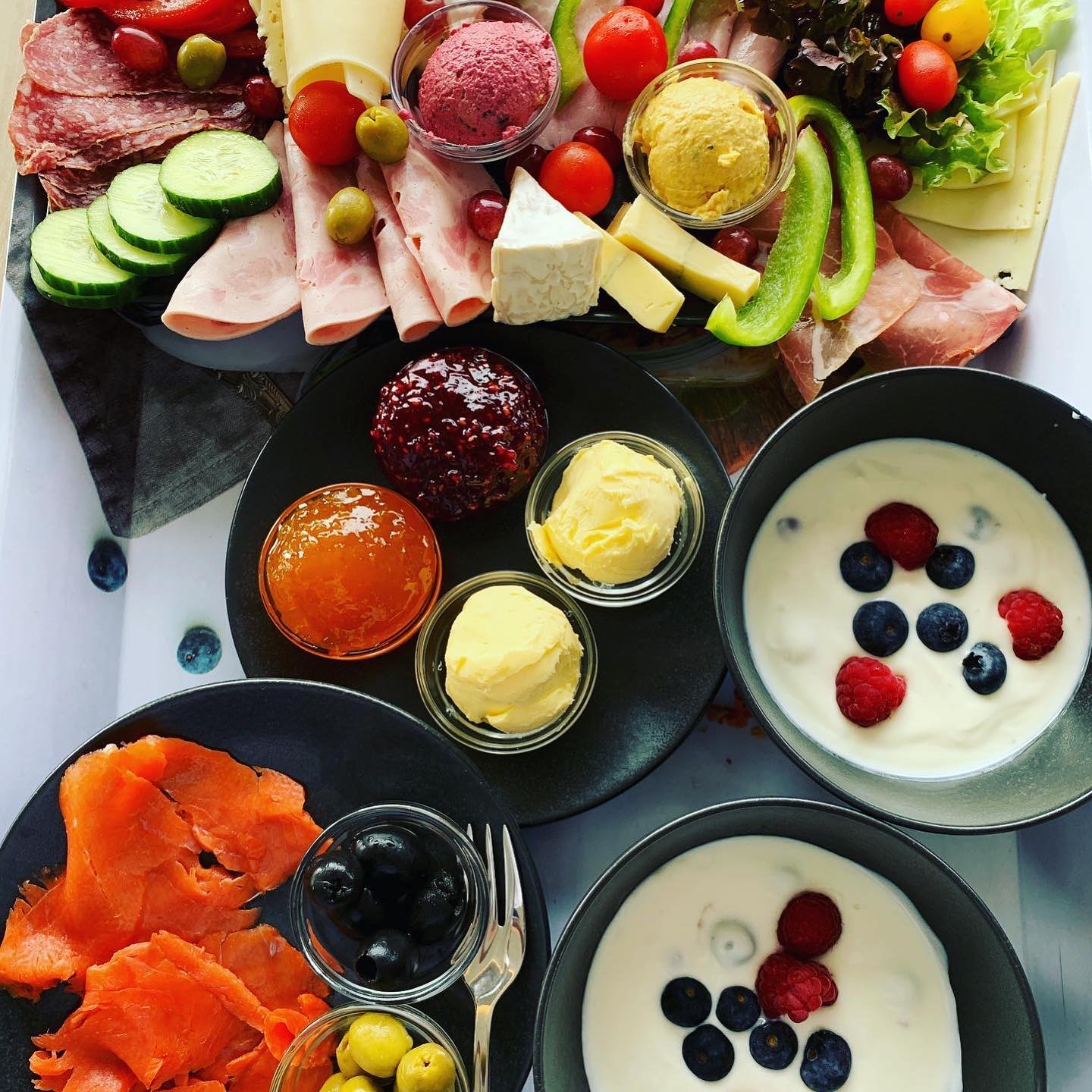 Arranged Food and Objects