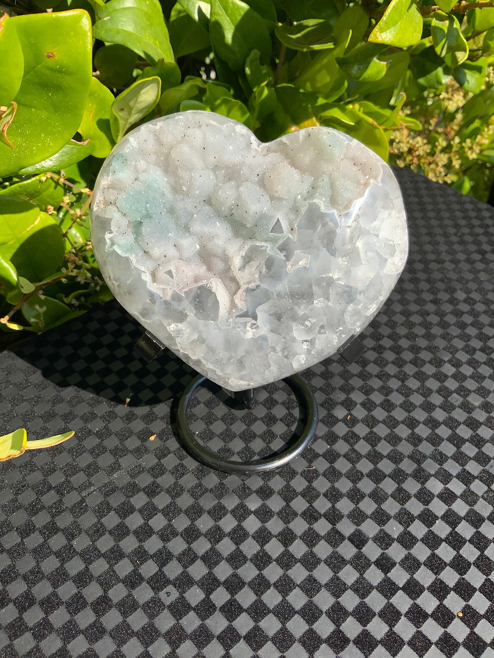 Thumbnail: Green Amethyst Heart (rare)