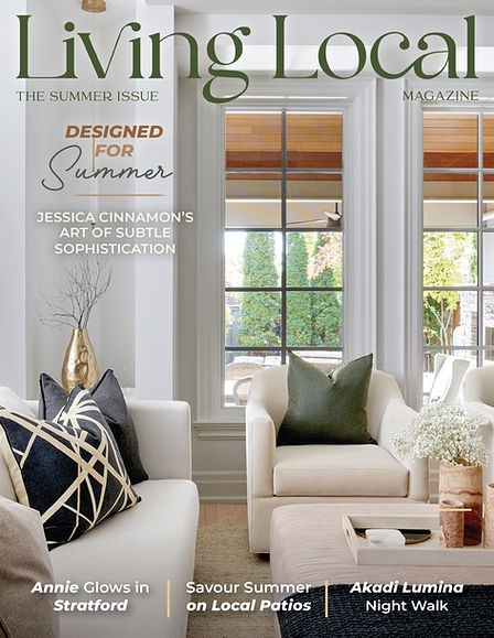 "Creating Sophisticated Interiors with Warmth & Balance — Jessica Cinnamon's Art of Subtle Sophistication"
In this Living Local Summer Issue cover feature, Toronto interior designer Jessica Cinnamon shares her philosophy on creating layered interiors that balance colour, texture, and light — explaining that understanding the direction of natural light is the essential first step in any palette decision, with north-facing rooms benefiting from warm neutrals like taupe and creamy ivory, while west-facing rooms can embrace richer hues like deep greens, warm ochres, and moody blues that reveal layered dimension as the day shifts into evening. For homeowners hesitant about colour, Jessica recommends layering subtle tonal shifts through textiles, painted millwork, and artwork using muted shades like dusty rose, soft sage, and teal blue — alongside her Pro Tip to always test paint on all four walls and observe how it changes throughout the day before committing. She also highlights the interplay of matte and polished surfaces in kitchens and bathrooms, noting that hardware details like the MOND faucet collection by VOGT can transform a space when chosen with intention. For homeowners across Toronto and the GTA seeking expert advice on colour selection, lighting, and creating warmth in luxury residential spaces, this Living Local feature is an inspiring seasonal guide.