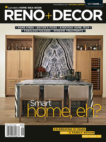 "Curtain Caper — The Advantages of Motorized Window Treatments"
In this Reno + Decor style file feature, Toronto interior designer Jessica Cinnamon explores the growing shift toward motorized window coverings — explaining how automation has transformed window treatments from a purely aesthetic decision into a lifestyle upgrade that optimizes natural light, enhances energy efficiency, improves child and pet safety by eliminating dangling cords, and integrates seamlessly with smart home platforms like Amazon Alexa, Google Home, and Apple HomeKit. Jessica highlights the design versatility of modern motorized systems, noting that sheer linens to blackout rollers now come with discreet low-profile hardware and quiet motors, while features like programmable settings, real-time light sensors, geofencing, solar-powered motors, and custom control zones allow window coverings to respond intelligently to a home's environment throughout the day. Her Pro Tip advises homeowners to consider motorized window covering infrastructure early in the planning process and to partner with a reputable window treatment or automation specialist — positioning motorized treatments not as a luxury upgrade but as a foundational feature of modern residential interior design. For homeowners across Toronto, the GTA, and Ontario planning a renovation or new build and searching for expert advice on smart home design, luxury window treatments, and motorized blinds and drapery, this Reno + Decor feature is an authoritative and practical guide.
