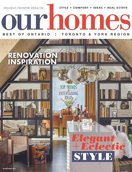 "Festive and Functional Dining Rooms"
In this Our Homes Holiday/Winter feature, award-winning Toronto interior designer Jessica Cinnamon tackles the modern dining room conundrum — a space that in open-concept homes has been absorbed into the main floor, and in older homes sits largely unused until the holidays — offering practical guidance on how to make any dining area, whether a dedicated room or a simple nook, work beautifully every day of the year through thoughtful layout, strong focal points, and layered lighting. Jessica covers dining room layout in detail, advising open-plan homeowners to position the table so it flows naturally from the kitchen or living area, while those with separate dining rooms should center the table with generous clearance for chairs, traffic flow, and a sideboard or buffet that doubles as storage when not entertaining. She also explores the power of unexpected focal points — bold ceilings in eye-catching colour, graphic wallpaper, coffered detailing, or oversized artwork — alongside a lighting philosophy that treats the dining chandelier as both a functional tool and a design statement, layered with sconces, table lamps, and candlelight to shift the room's mood from bright and joyful to warm and intimate at will. A dining room done right doesn't wait for a reason to be beautiful — it gives you one every single evening.