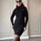Küçük resim: Triko siyah elbise
