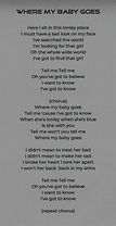 Where My Baby Goes lyrics