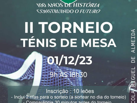Agenda | II Torneio de Ténis de Mesa do SCA