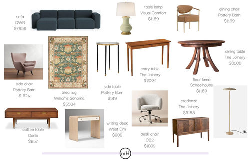 furniture selections
