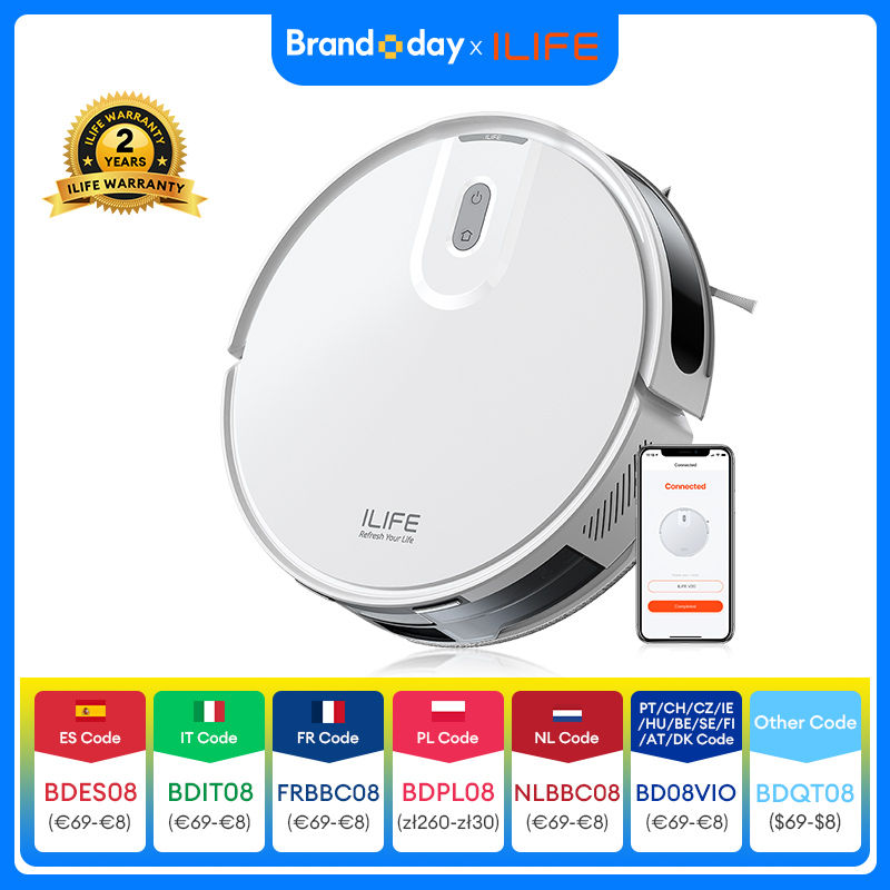 Aspiradora Robot ILIFE V20 – Potencia 5000Pa y Control por App