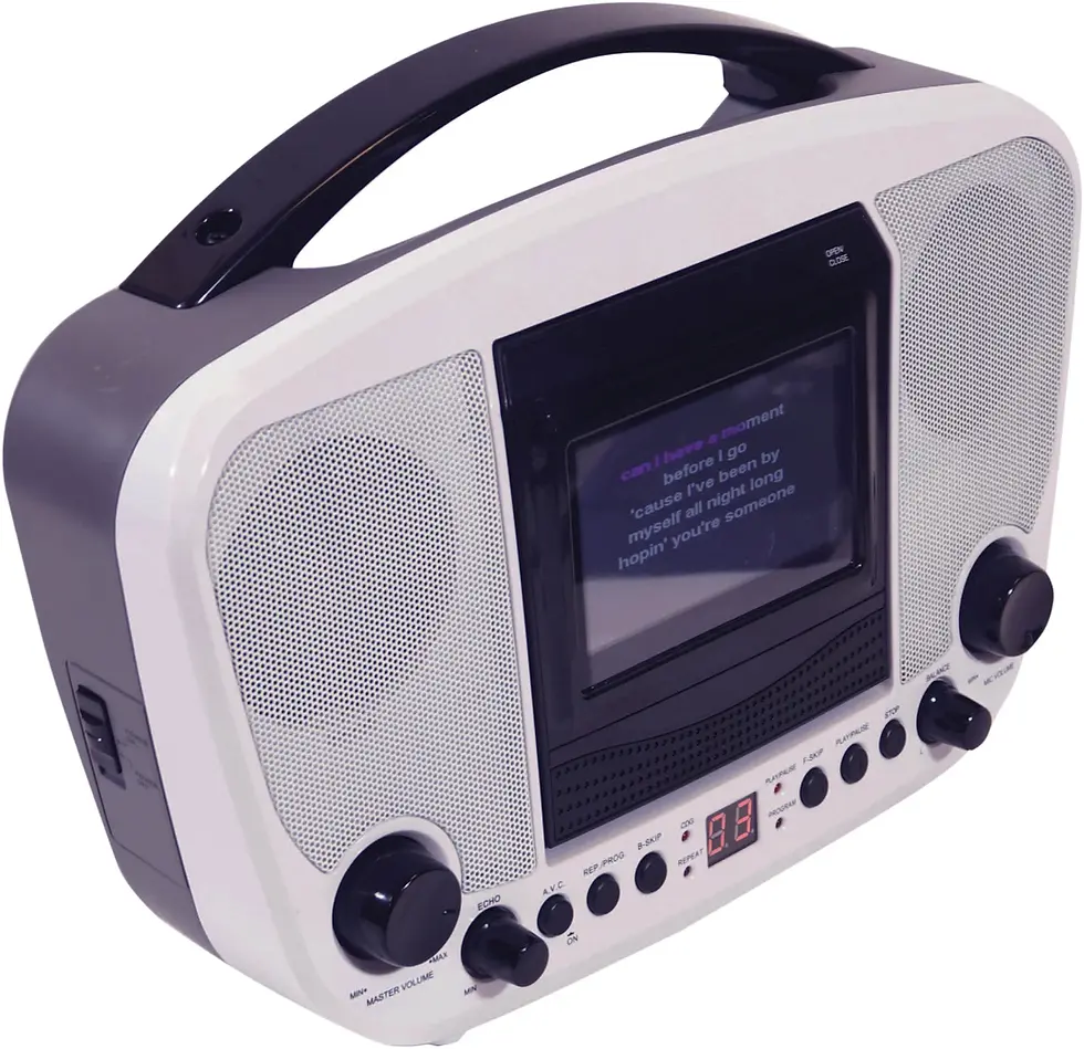 Thumbnail: Mr Entertainer Portable CDG Bluetooth Karaoke Player with built in 3.5 monitor,