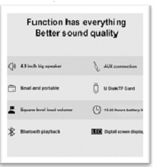 Thumbnail: Wireless Bluetooth Speaker Karaoke Machine Portable Stereo Super Bass Ultra Loud