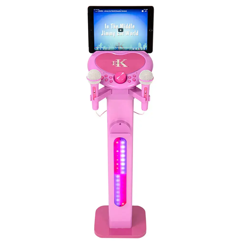 Easy Karaoke Bluetooth Childrens Singalong Pedestal Karaoke Machine ~ Pink