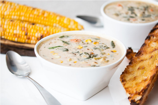 Vegan Roasted Corn Chowder