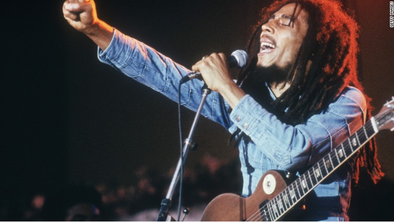 Bob Marley performs in Stockholm, Sweden, on January 1, 1978.